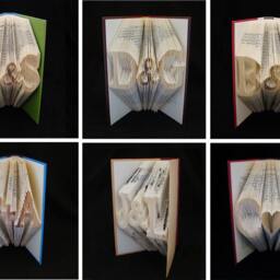 B & S 2 Letters With Symbol Anniversary Gift Lovers Personalized Folded Book Art Sculpture - thumbnail 4