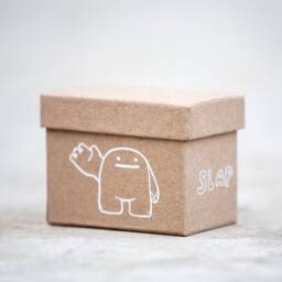 White Ceramic Slap Figurine Designer Art Toy Sculpture - thumbnail 4