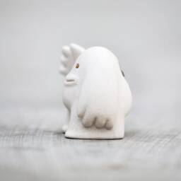 White Ceramic Slap Figurine Designer Art Toy Sculpture - thumbnail 3