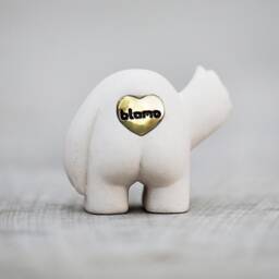 White Ceramic Slap Figurine Designer Art Toy Sculpture - thumbnail 2