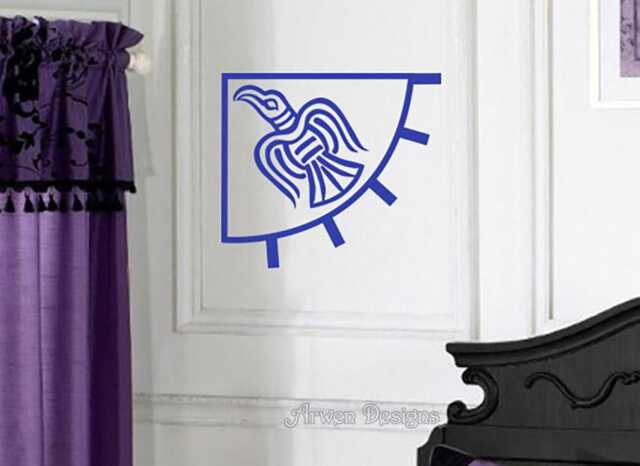 Raven Banner Viking Flag, Vinyl Wall Art Decal, Norse Pagan Sticker, Asatru - image 1