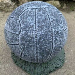 Stone Garden Life Size Football On Grass Statue Painted Detailed Ornament Gift - thumbnail 3