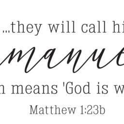 "Vinyl Wall Art Decal - Matthew 123 ""They Will Call Him Immanuel, Which Means ""God Is With Us.'" - thumbnail 3