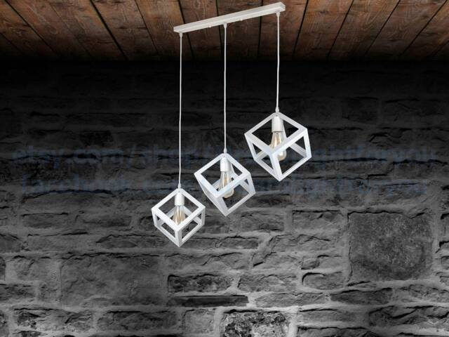 White Kitchen Island Triple Chandelier Dining Room Chandelier Pendant Light Fixture Industrial Lighting Kitchen - image 1