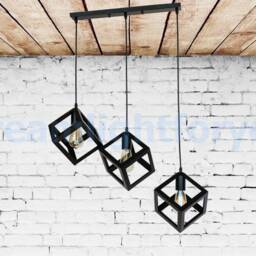 White Kitchen Island Triple Chandelier Dining Room Chandelier Pendant Light Fixture Industrial Lighting Kitchen - thumbnail 3