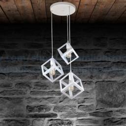 White Kitchen Island Triple Chandelier Dining Room Chandelier Pendant Light Fixture Industrial Lighting Kitchen - thumbnail 2