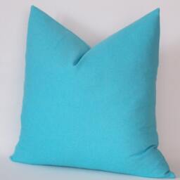 Turquoise Cotton Pillow Cover Light Blue Decorative Throw - thumbnail 2