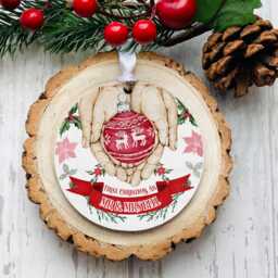 First Christmas As Bauble, Glitter Tree Ornament, Mr & Mrs Decoration, New Couple Gift - thumbnail 1