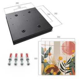 Colorful Energy Wall Mounted Key Cabinet, Beige Box For Wall, Abstract Flowers & Plants, Lovers Of Nature Expression - thumbnail 4