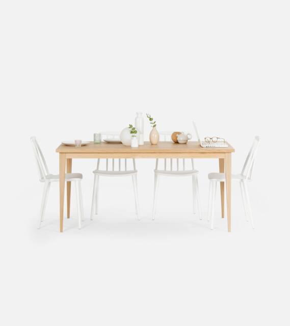 Farm - Farmhouse Table, Dining Solid Wood in White Oak Shade - image 1