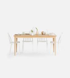 Farm - Farmhouse Table, Dining Solid Wood in White Oak Shade - thumbnail 1