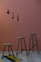 Konk ??? Huffer J Stool [Three Heights] Steel & Oak/Bar Chair - thumbnail 1