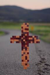 "Handmade Upcycled Wood Wall Art ""Redeemed"
