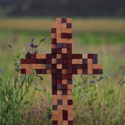 "Handmade Upcycled Wood Wall Art ""Redeemed" - thumbnail 2