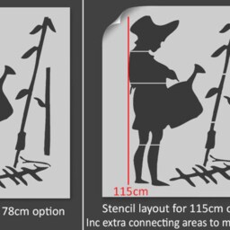 Banksy Girl Watering Flower Stencil Large Wall Art Decor - thumbnail 3