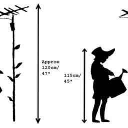 Banksy Girl Watering Flower Stencil Large Wall Art Decor - thumbnail 2