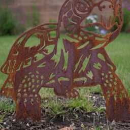 Tortoise Reptile Memorial Lawn Stake, Garden Ornament, Unique, Cute Gift, Mother's Day, Allotment, Steel Sculpture - thumbnail 2