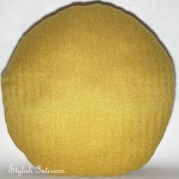 Handmade Round Herringbone Tweed Cushion Cover Circle Bed Sofa Pillowcase Decor - thumbnail 4