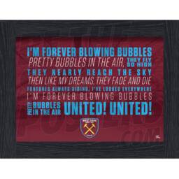 West Ham United Fc Chant Poster - Officially Licensed Product A4/A3 + Framed Option - thumbnail 2