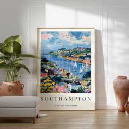 Southampton Travel Poster Vintage UK City Art Print - thumbnail 2
