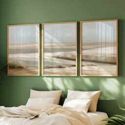 Soft Valley Poster Set, Neutral Landscape Wall Art, Abstract Prints - thumbnail 2