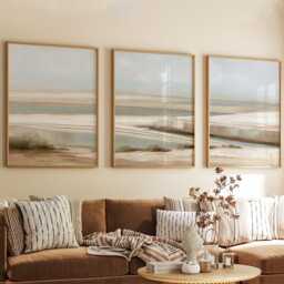 Soft Valley Poster Set, Neutral Landscape Wall Art, Abstract Prints - thumbnail 4