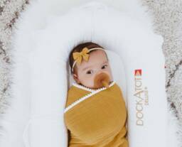 Pom Pom Swaddle, Muslin Swaddle Blanket, Muslin Baby Crib Girl Set, Boy White - thumbnail 1