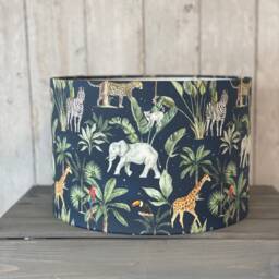 Safari Jungle Lampshade, Safari Lampshade, Jungle Animal Nursery, Nursery Theme, Baby Room - thumbnail 2