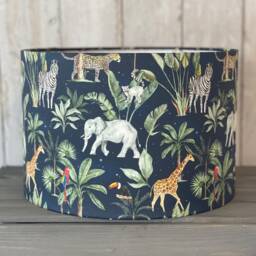 Safari Jungle Lampshade, Safari Lampshade, Jungle Animal Nursery, Nursery Theme, Baby Room - thumbnail 3