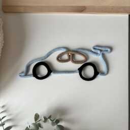 Racing Car Nursery Handmade Wall Decor Kids Room Hanging Baby Or Playroom - thumbnail 3