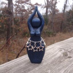 Nuit Goddess Story Statue - Statue, Figurine, Nuit, Nut, Star Goddess, Yule, Winter Solstice - thumbnail 2