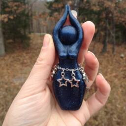 Nuit Goddess Story Statue - Statue, Figurine, Nuit, Nut, Star Goddess, Yule, Winter Solstice - thumbnail 3
