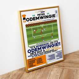 Peter Odemwingie V Wolves Print, West Brom Poster, Football Wall Art, Posters, Art Bromwich Albion Print - thumbnail 2