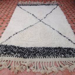 Vintage Moroccan Rug - Rainbow Rugs - Wool Small Berber Checkered Boujaad Rug - thumbnail 3