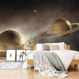 3D Planet Wallpaper Mural, Universe Wall Decor, Peel & Stick - thumbnail 2