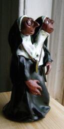 Weird Sisters, An Original & Unique Hand-Sculpted Siamese-Twin Nun Couple - thumbnail 2