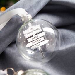 Family Signpost Foiled Bauble - thumbnail 2