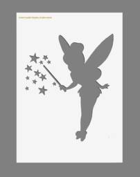 Fairy 1 Tinkerbell Airbrush, Wall Art , Paint Stencil, Genuine Mylarpainting Airbrush Decor - thumbnail 1