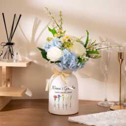 Grandma's Garden Flower Vase, Birth Month Bonus Mom Gift, Birthday Gift For Nana, Family Holiday Decor, Christmas Nana - thumbnail 2