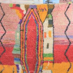 Moroccan Rug , Boujaad Rug, Premium Quality Modern Artwork, Handwoven Large Shaggy - thumbnail 2