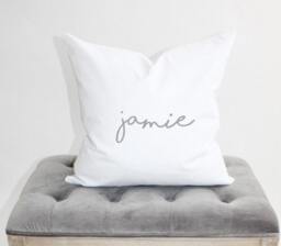 Personalized Name Pillow Cover/20x20 Custom Girls Room Decor/ Home Gift For Her Baby // Gift - thumbnail 1