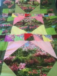 Springtime in The Park Quilt - Folds Into A Pillow - Quillow - thumbnail 1