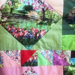 Springtime in The Park Quilt - Folds Into A Pillow - Quillow - thumbnail 2