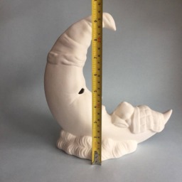Home Decor Ceramic Sleep Moon With Bear, Diy Miniature Pottery Gift Idea For Kids, Unique Bisque Decor Christmas - thumbnail 4