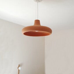 Handmade Terracotta Pendant Light Modern Ceramic Lampshade - thumbnail 3