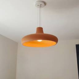 Handmade Terracotta Pendant Light Modern Ceramic Lampshade - thumbnail 2