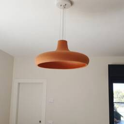 Handmade Terracotta Pendant Light Modern Ceramic Lampshade - thumbnail 4