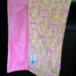 "Pink Eiffel Tower Baby Blanket, ""Amusant Annie" - thumbnail 3