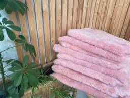 stunning Pink Sheepskin Rug, Soft Velvet Fur Throw, Chair Cover in A Beautiful Pink, Shearling, Girls Interior, Upholstery Project, Bespoke - thumbnail 1
