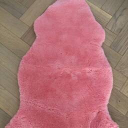 stunning Pink Sheepskin Rug, Soft Velvet Fur Throw, Chair Cover in A Beautiful Pink, Shearling, Girls Interior, Upholstery Project, Bespoke - thumbnail 4
